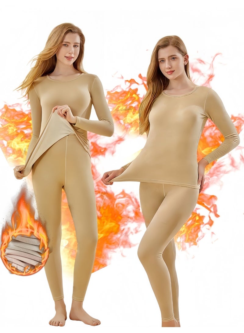 BESTPEAK Thermal Underwear for Women——L, Long Johns Thermal Set Wool Women Thermal Underwear Set,  Women's thermal underwear set, high-quality soft thermal underwear for cold weather, winter base layer, suitable for daily life and outdoor sports - Image 1